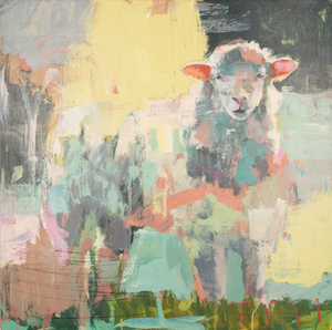 Color Wash Sheep, 36"x36"
