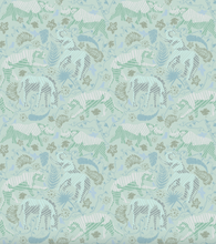 'Rhino, Aqua' Fabric