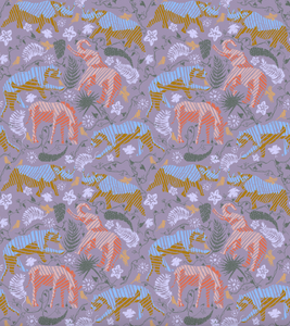 'Rhino, Lavender' Fabric