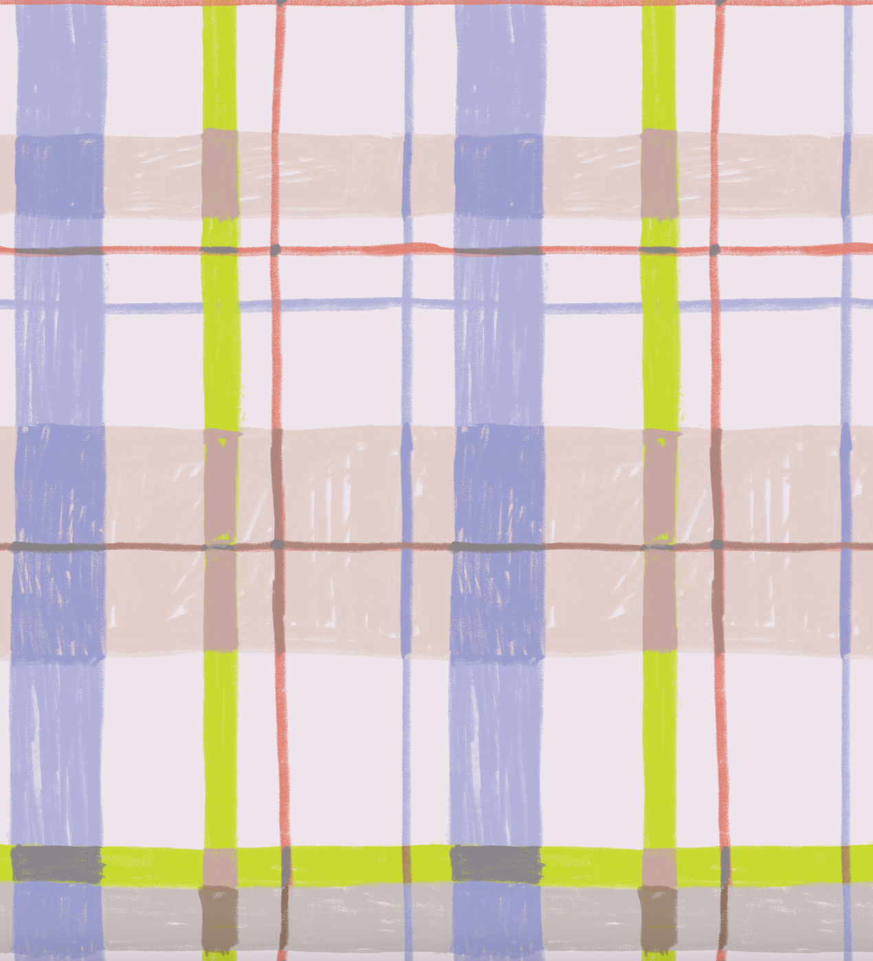'Plaid, Grape' Grasscloth Wallpaper