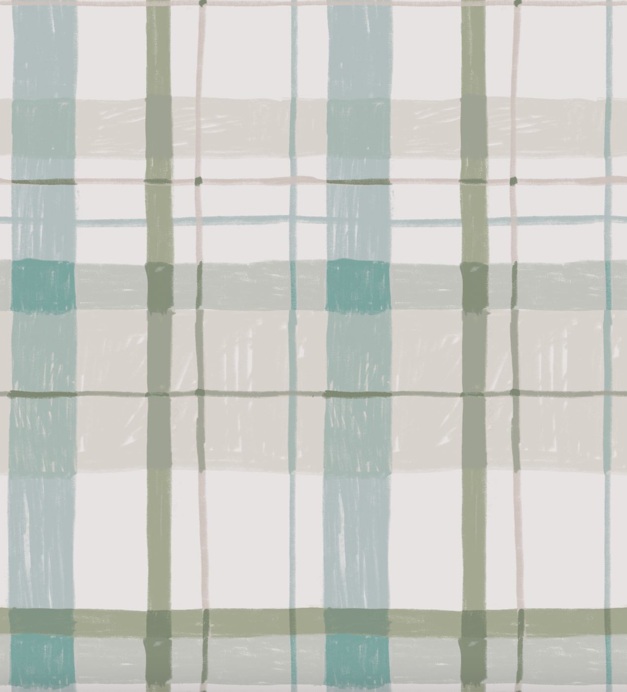 'Plaid, Neutral' Grasscloth Wallpaper