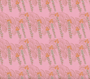 'Palm Trees, Pink Palm' Fabric
