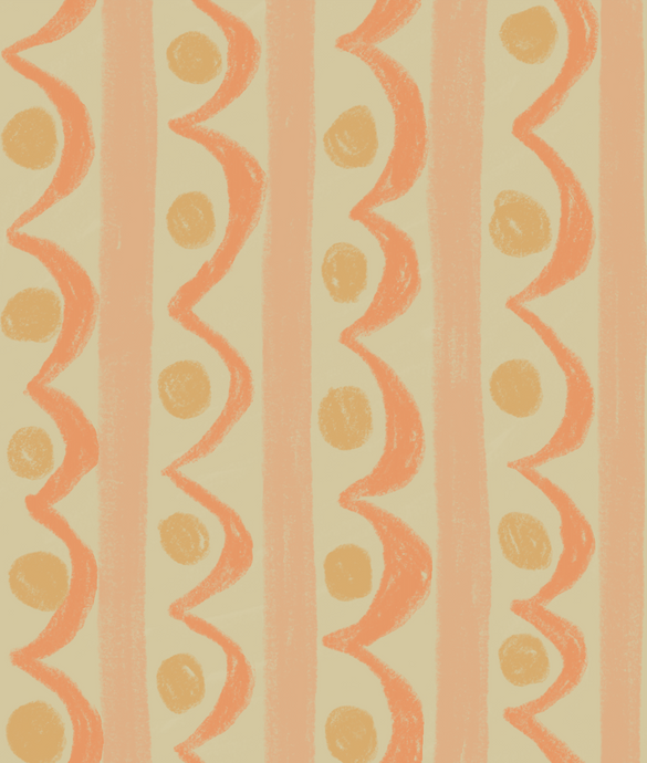 'Graphic Waves, Sunset' Wallpaper
