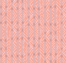 'Bow Tie Stripe, Coral' Fabric
