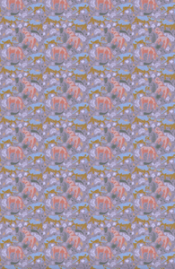'Rhino, Lavender' Wallpaper