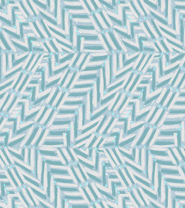 'V Dot, Ocean' Grasscloth Wallpaper