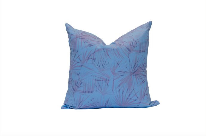 'Floral Palms, Indigo' Pillow