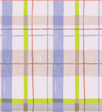 'Plaid, Grape' Grasscloth Wallpaper