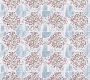 'Flower Grid' Fabric