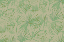 'Floral Palms, Green' Grasscloth Wallpaper