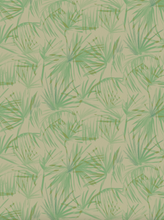 'Floral Palms, Green' Fabric