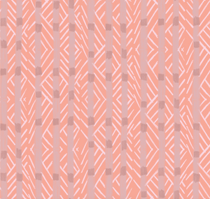 'Bow Tie Stripe, Coral' Fabric