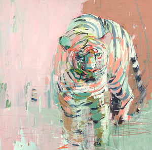 Prowling in Stripes, 30"x30"